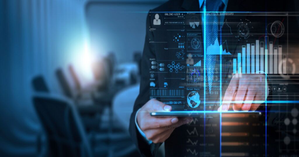 Business Manager accessing data through a Business Intelligence dashboard